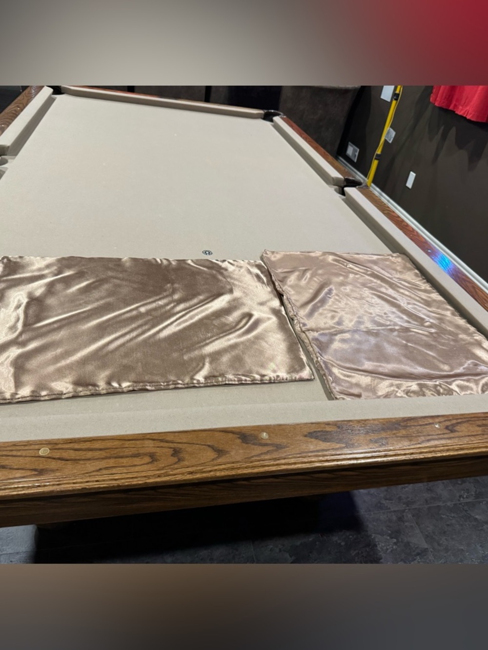 Silky gold pillow cases